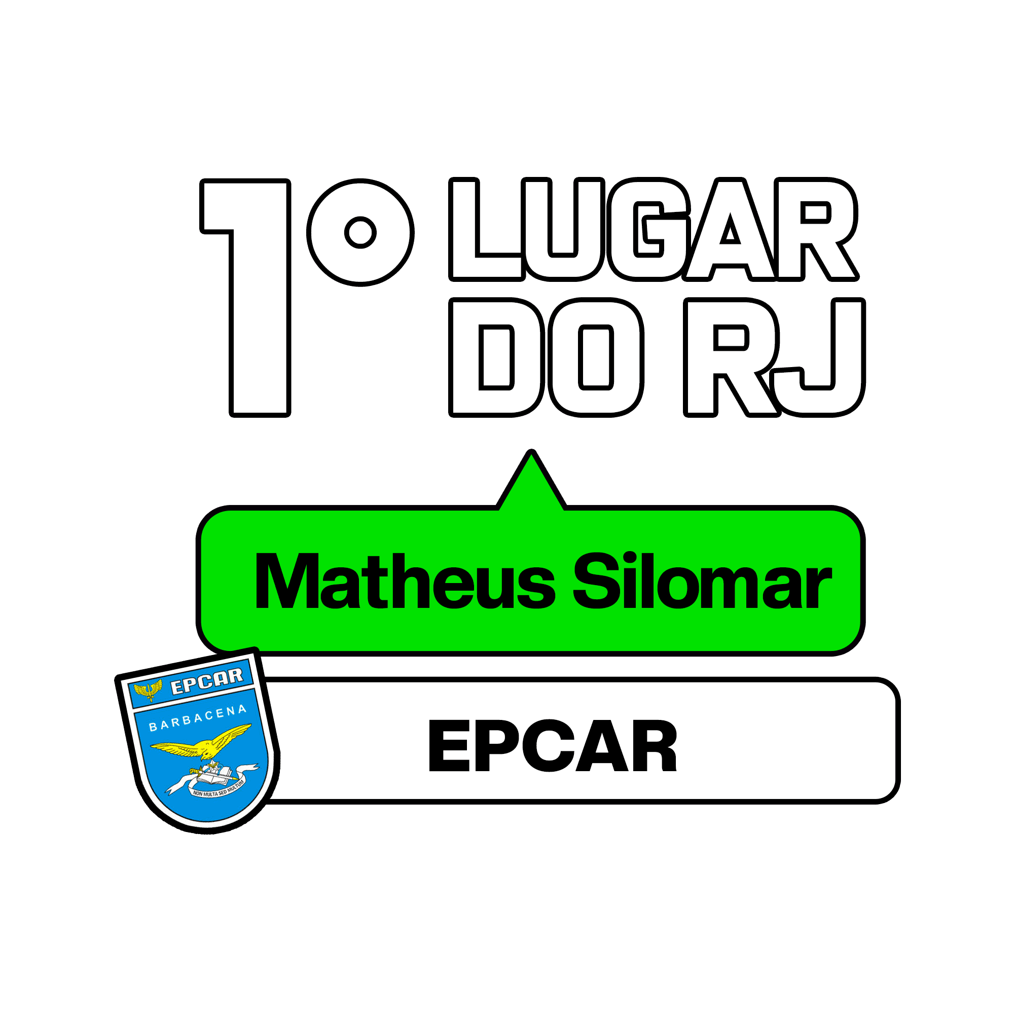 1º lugar do RJ, Matheus Silomar, EPCAR